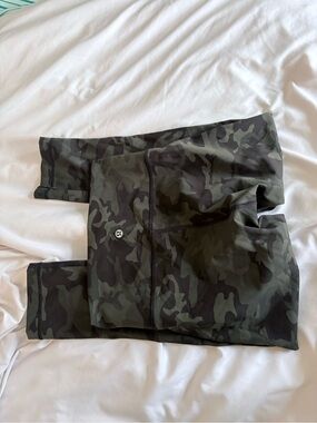 lululemon athletica Olive Green Camo Leggings